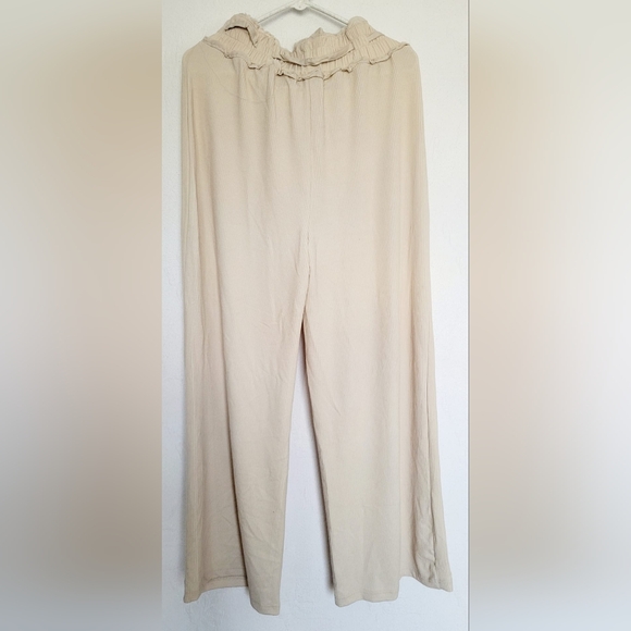 Vintage Havana Women's Rib Rayon Blend Wide Leg Pants Sand/Tan Small NWT - Picture 2 of 16
